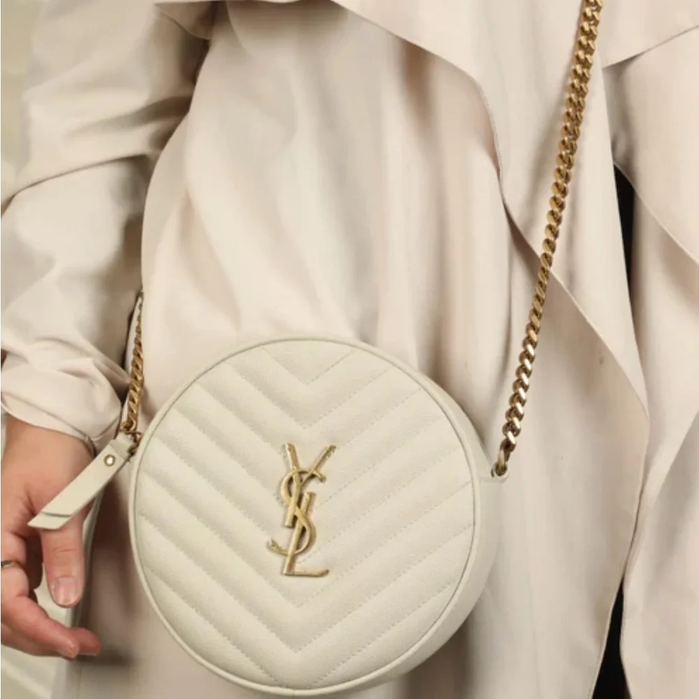 Vinyle leather crossbody Saint Laurent round bag - Picture 4 of 4